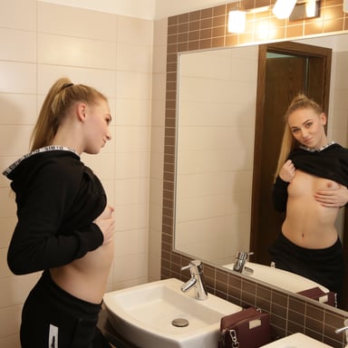 Jenny Goes Wild In The Restroom VReXtasy Jenny Wild vr porn video vrporn.com virtual reality