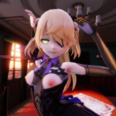 Genshin Impact - Fischl Fucked On The Table Lewd FRAGGY vr porn video vrporn.com virtual reality