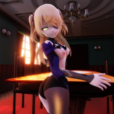 Genshin Impact - Fischl Fucked On The Table Lewd FRAGGY vr porn video vrporn.com virtual reality