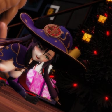 Genshin Impact - Mona's Xmas Gift Lewd FRAGGY vr porn video vrporn.com virtual reality
