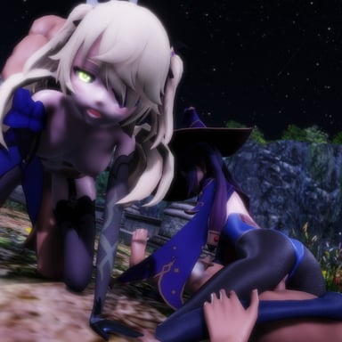 Genshin Impact - Mona &amp; Fischl Pleasure Ritual Lewd FRAGGY vr porn video vrporn.com virtual reality
