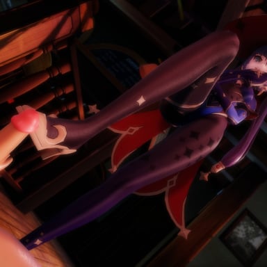Genshin Impact - Mona Standing Footjob Lewd FRAGGY vr porn video vrporn.com virtual reality