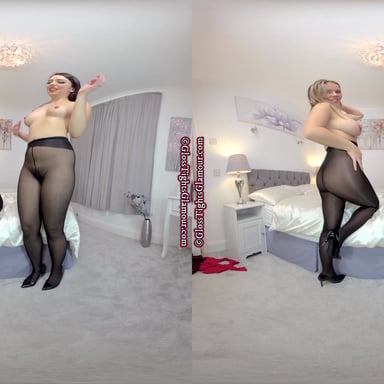 Alicia & Siobhan Ultimate Tease Duo Love To Play Siobhan Graves GlossTightsGlamourVR vr porn video