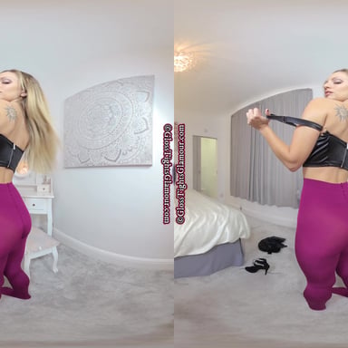 Suzi Star Looking so fruity in plum glossy tights GlossTightsGlamourVR vr porn video