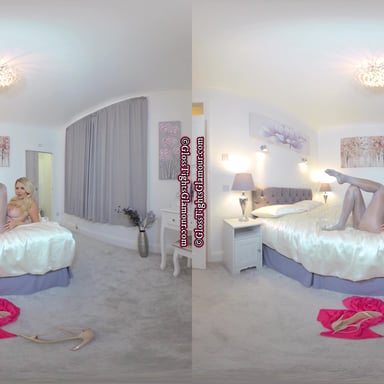 Porchia Halterneck Dress With Grey Glossy Tights 3d vr porn video