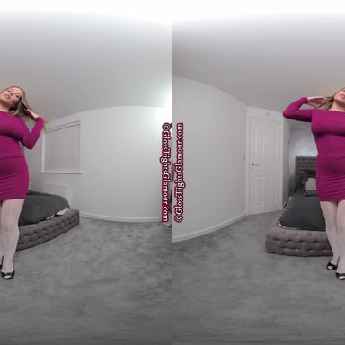Siobhan Dress With White Glossy Tights porn
