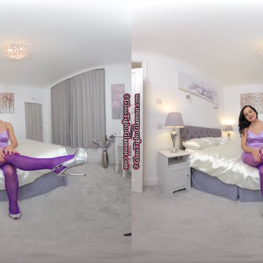 Bonnie Satin Seduction JOI Bonnie Bellotti GlossTightsGlamourVR vr porn video