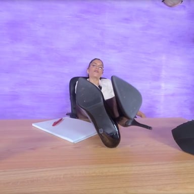 Sexy secretary Chiara gives you a proper foot tease VRFootFetish vr porn video