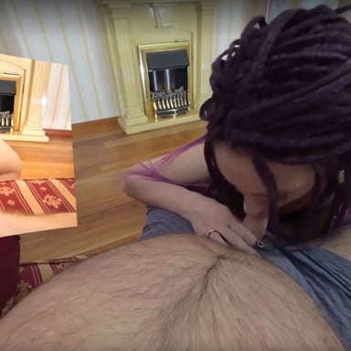 Sata Jones plays with toy on glamour sofa and fucked by producer VRXClouds vr porn video