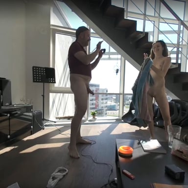 Between The Scenes Pretty And Skinny Model Josie Giving Me A Nice Handjob Cum On Her Tits VRgoddess vr porn video