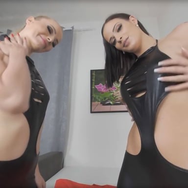 Ria Sunn and Victoria Pure Double Down Povcentral vr porn video6