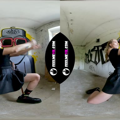 180Vr Blizard Dances And Shows Her Teenager Naked Body FeelmeVR vr porn video