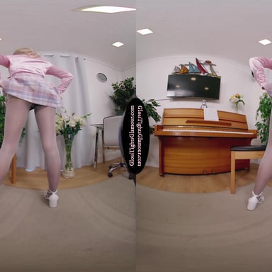 Bethany In Pink & Grey To Make Your Day GlossTightsGlamourVR vr porn video