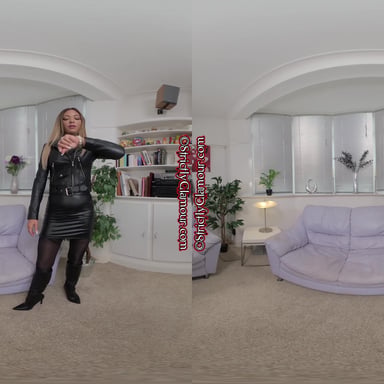 Natalia Forrest Leather Biker MistressClass Performance JOI StrictlyGlamourVR vr porn video