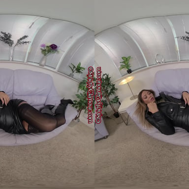 Natalia Forrest Leather Biker MistressClass Performance JOI StrictlyGlamourVR vr porn video
