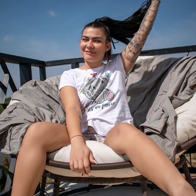Cute Girl Jerks Off On The Balcony Where Neighbours Can See WoowVR vr porn video