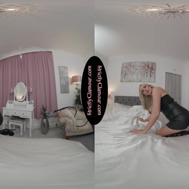 Bethany Leather Cupped Corset Bodice StrictlyGlamourVR vr porn video