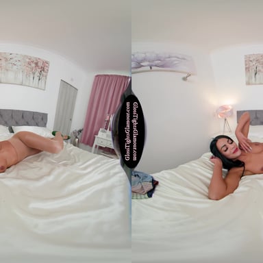 Selena In Multi-Coloured Dress With Glossy Natural Legwear GlossTightsGlamourVR vr porn video