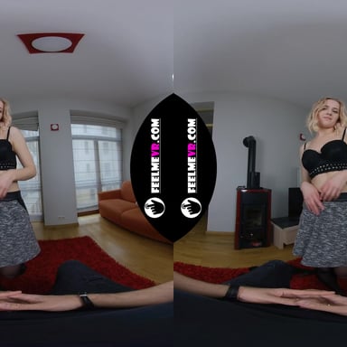 Leyla First Time Ever Naked Shy Striptease FeelmeVR vr porn video