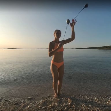 Special Fire Dancing Naked On Sunset Beach Extra Long And Hot With Redhead Lea On Vacation VRgoddess vr porn video