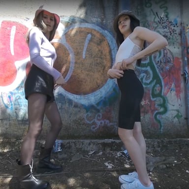 Matty And Josie On Vacation Graffiti Spray Painting And Dancing Nude Outdoors Urban Exploring VRgoddess vr porn video