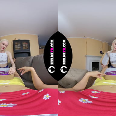 Ingrid Swedish Teen Lesbian Fuck With Big Pink Dildo Vr180 FeelmeVR vr porn video