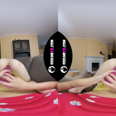 Ingrid Swedish Teen Lesbian Fuck With Big Pink Dildo Vr180 FeelmeVR vr porn video