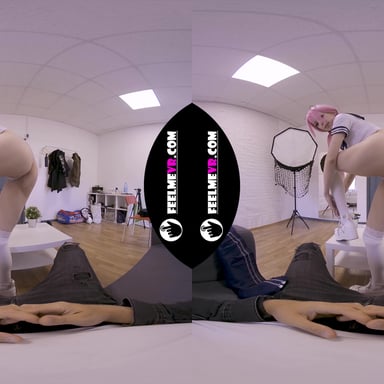 Virtual Reality Nude Lapdance Video With Pink Hair Girl Lilly FeelmeVR vr porn video