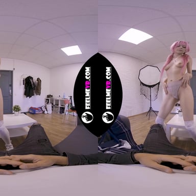 Virtual Reality Nude Lapdance Video With Pink Hair Girl Lilly FeelmeVR vr porn video