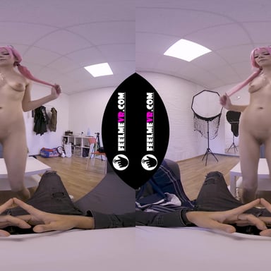 Virtual Reality Nude Lapdance Video With Pink Hair Girl Lilly FeelmeVR vr porn video