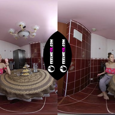 Lina Eats A Donut And Masturbates In The Kitchen Vr180 FeelmeVR vr porn video