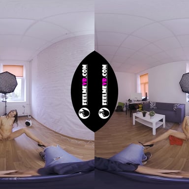 Virtual Reality Nude Striptease With Lady In Red Polina FeelmeVR vr porn video