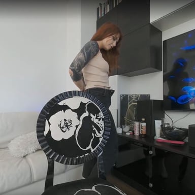 Tattooed Babe Cheri Fetish Video Hair Brush Masturbation VRgoddess vr porn video