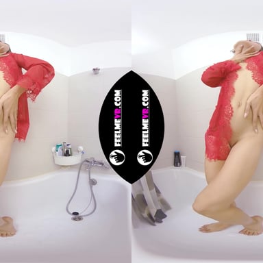 180VR Video Polina With Oiled Body Masturbates In A Shower FeelmeVR vr porn video