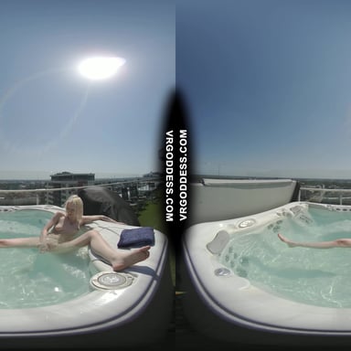 Penthouse Rooftop Jacuzzi Hot Ingrida Smoking And Masturbating In The Sun VRgoddess vr porn video