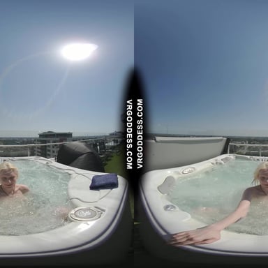 Penthouse Rooftop Jacuzzi Hot Ingrida Smoking And Masturbating In The Sun VRgoddess vr porn video