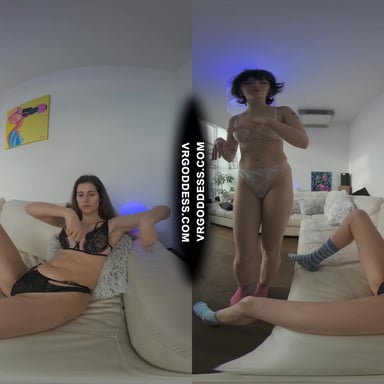 Josie Getting Her Pussy Vibrated Explicitly To Orgasm By Big Boobed Sofie White Casting Couch VRgoddess vr porn video