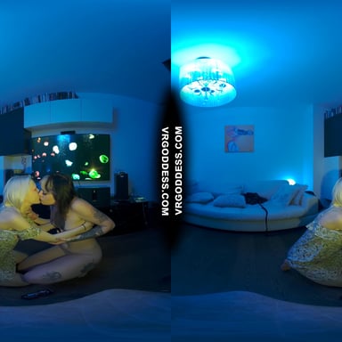 Brille Giving Sexy Striptease Lapdance With Pussy Licking Dildo For Ingrida Pov VRgoddess vr porn video