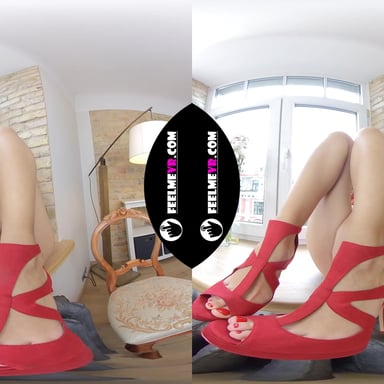 Rebeka Ruby With Hairy Pussy Masturbates On The Window Vr3d FeelmeVR vr porn video