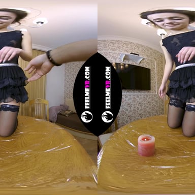 Virtual Reality Candle Fetish Video With Pretty Small Tits Teen Trinity Free FeelmeVR vr porn video