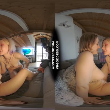 Blonde Spinner Ingrida Eats Dianas Pussy Rainy Day After The Beach VRgoddess vr porn video