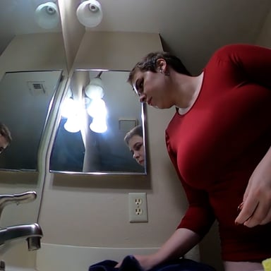 Giantess Cleans Bathroom Jane Judge vr porn video
