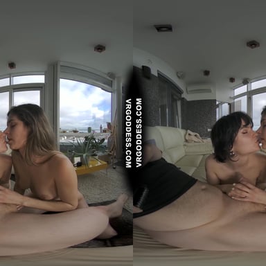 Big Bob Sofie With Josie Giving Me Between The Scenes Handjob Cum On Tits Pov VRgoddess vr porn video