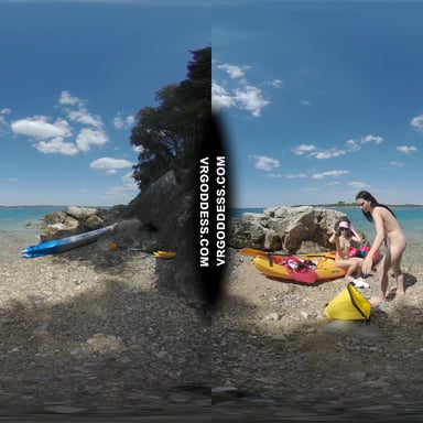 Matty And Josie Kayaking On Vacation Hiking Nude On Abandoned Island VRgoddess vr porn video