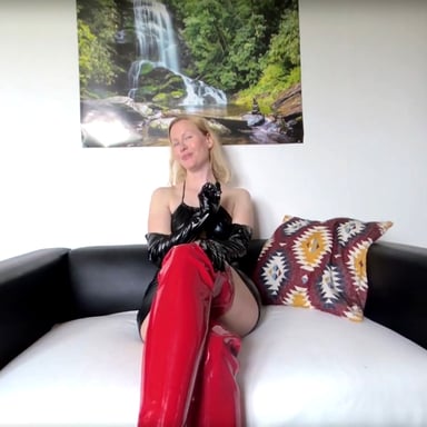 Sklaven JOI von deutscher Lack Femdom BlondeHexe vr porn video