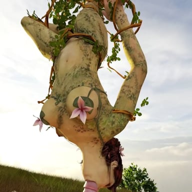 VReal_18K Poison Ivy Spinning Blowjob while Hanging from a Tree (Arkham Knight parody) - 3D CGI render vr porn video
