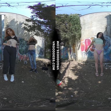 On Vacation With Matty Cheri Rebeka Ruby Nude In Public Painting Graffiti And Dancing VRgoddess vr porn video