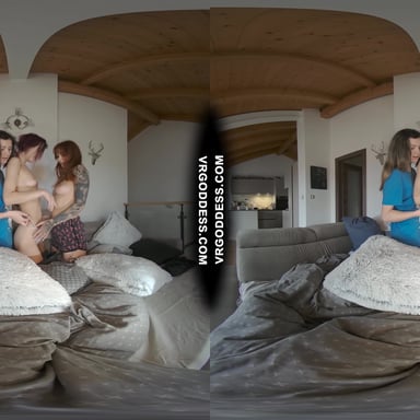 On Vacation With Cheri Josie While They Use Hitachi Dildo On Poppy Hard Orgasm VRgoddess vr porn video