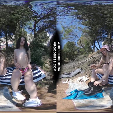 Matty And Josie Public Masturbation Outdoors Next To Abandoned Building VRgoddess vr porn video