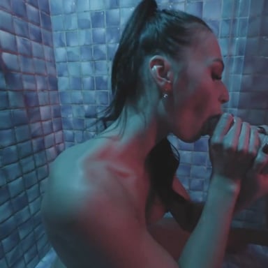 Monica oil Dildo Sex in Shower Plushies TV vr porn video